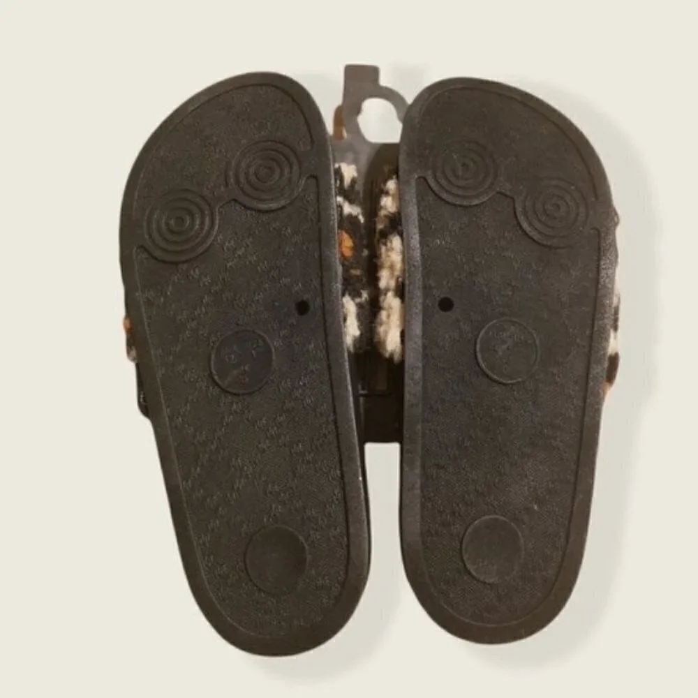 Steve Madden Faux Fur slides Girl s 1 animal print